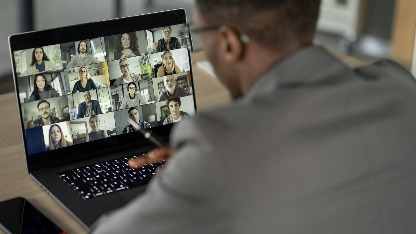 Group of people on computer screen